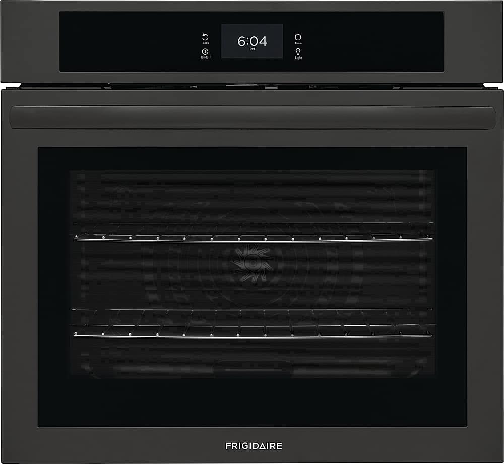 Frigidaire - 30" Built-in Single Electric Wall Oven with Fan Convection - Black - Front_Zoom