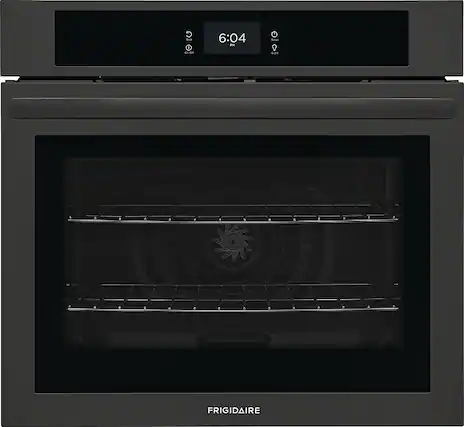 Front. Frigidaire - 30" Built-in Single Electric Wall Oven with Fan Convection - Black.