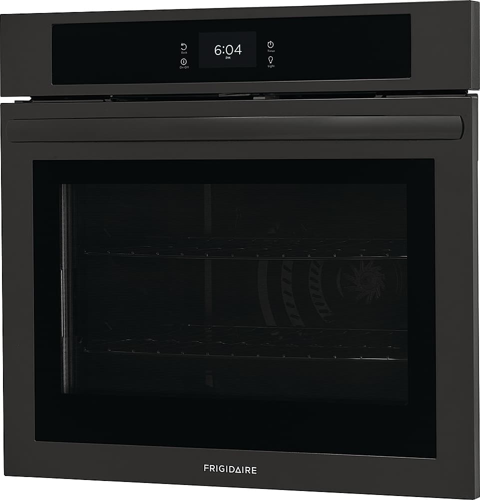 Left. Frigidaire - 30" Built-in Single Electric Wall Oven with Fan Convection - Black.
