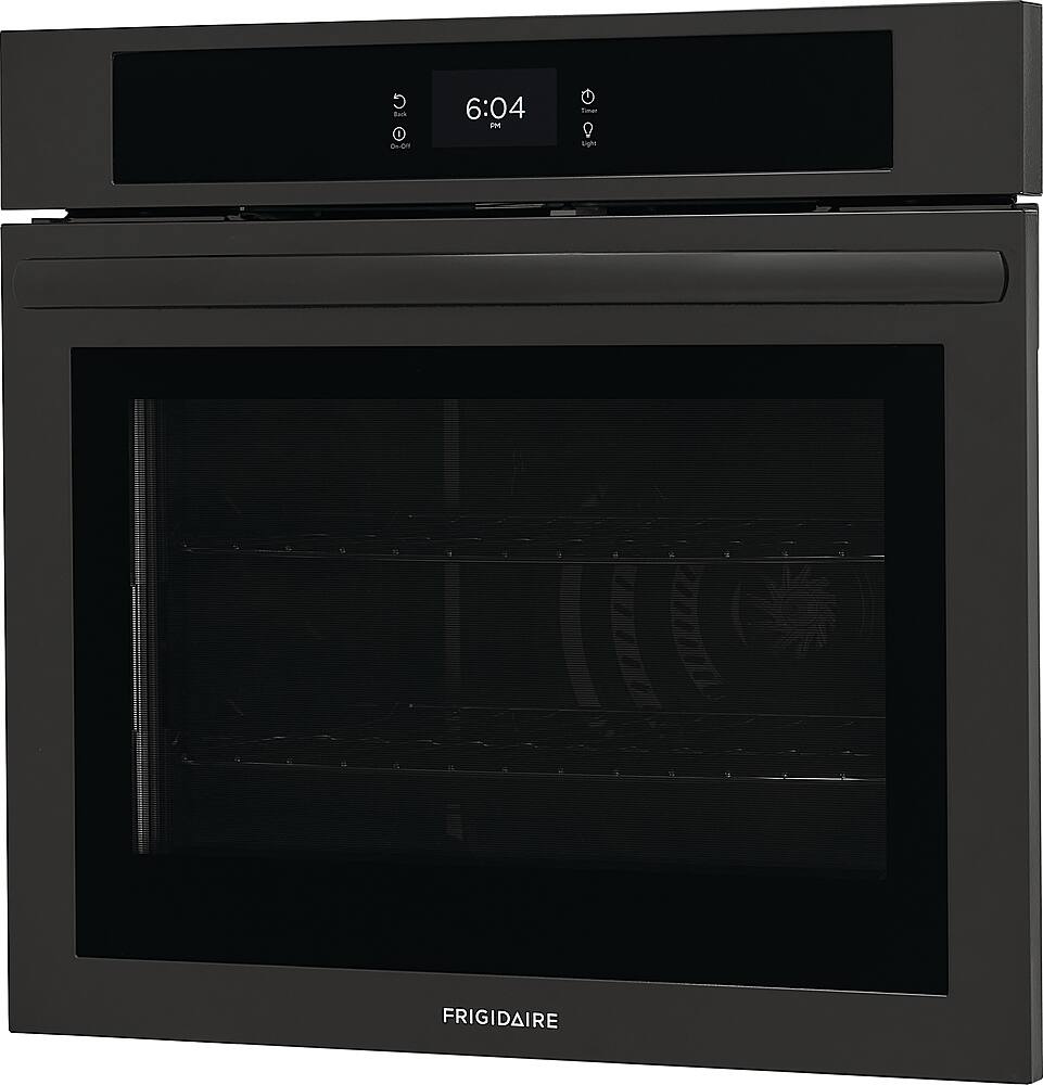 Left. Frigidaire - 30" Built-in Single Electric Wall Oven with Fan Convection - Black.