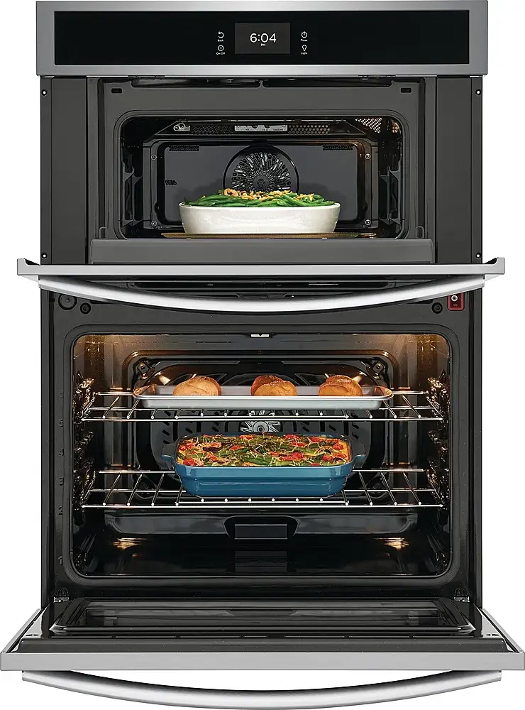 Alt View 14. Frigidaire - Gallery 30" Built-in Electric Wall Oven/Microwave Combination - Stainless Steel.
