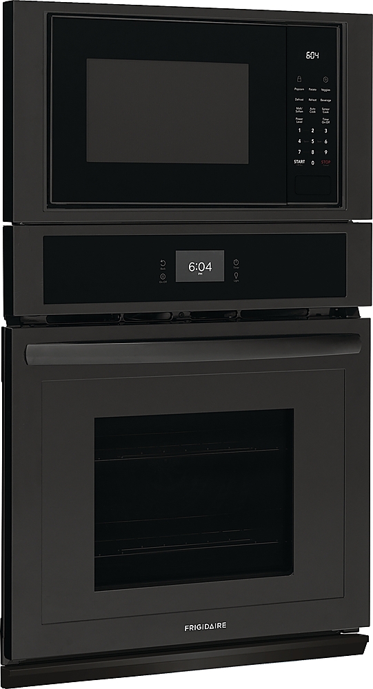 Angle View: Frigidaire - 27" Built-in Electric Wall Oven/Microwave Combination - Black