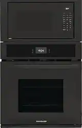 Frigidaire - 27" Built-in Electric Wall Oven/Microwave Combination - Black - Front_Zoom