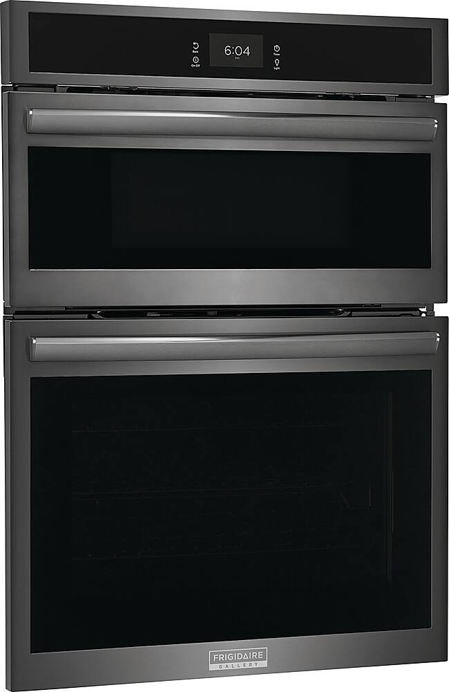 Angle. Frigidaire - Gallery 30" Built-in Electric Wall Oven/Microwave Combination - Black Stainless Steel.