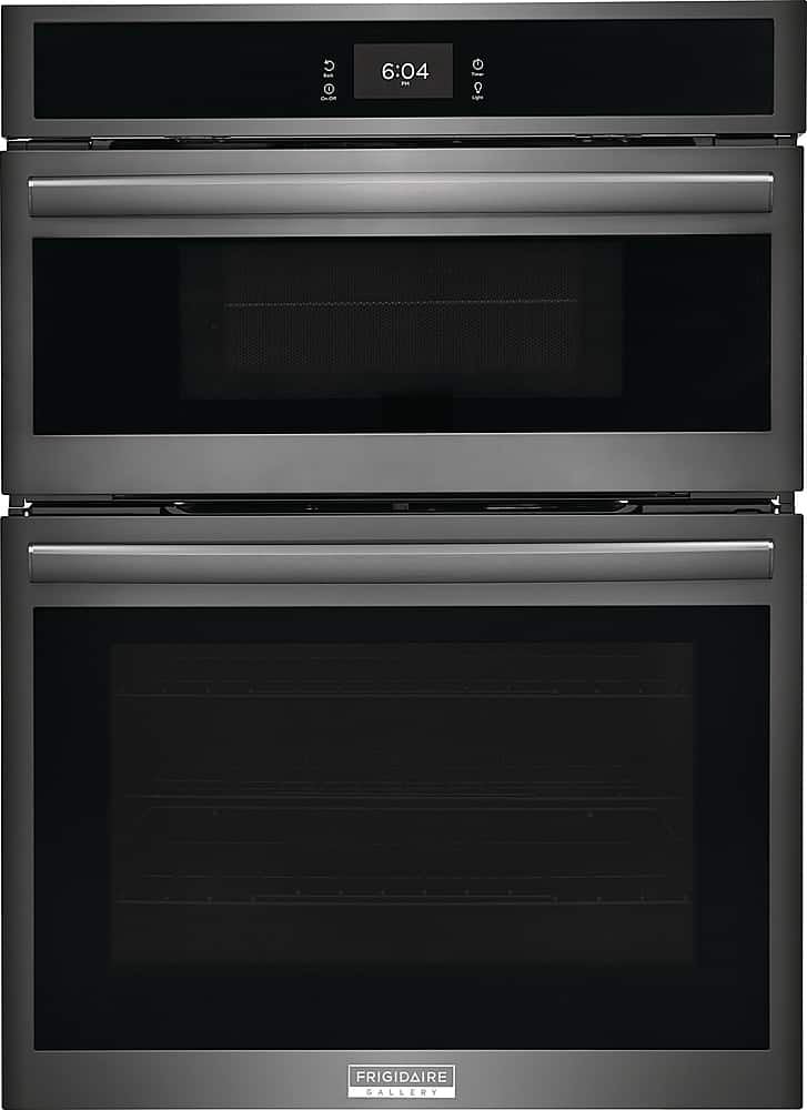 Front. Frigidaire - Gallery 30" Built-in Electric Wall Oven/Microwave Combination - Black Stainless Steel.
