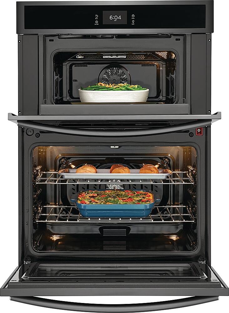 Alt View 14. Frigidaire - Gallery 30" Built-in Electric Wall Oven/Microwave Combination - Black Stainless Steel.