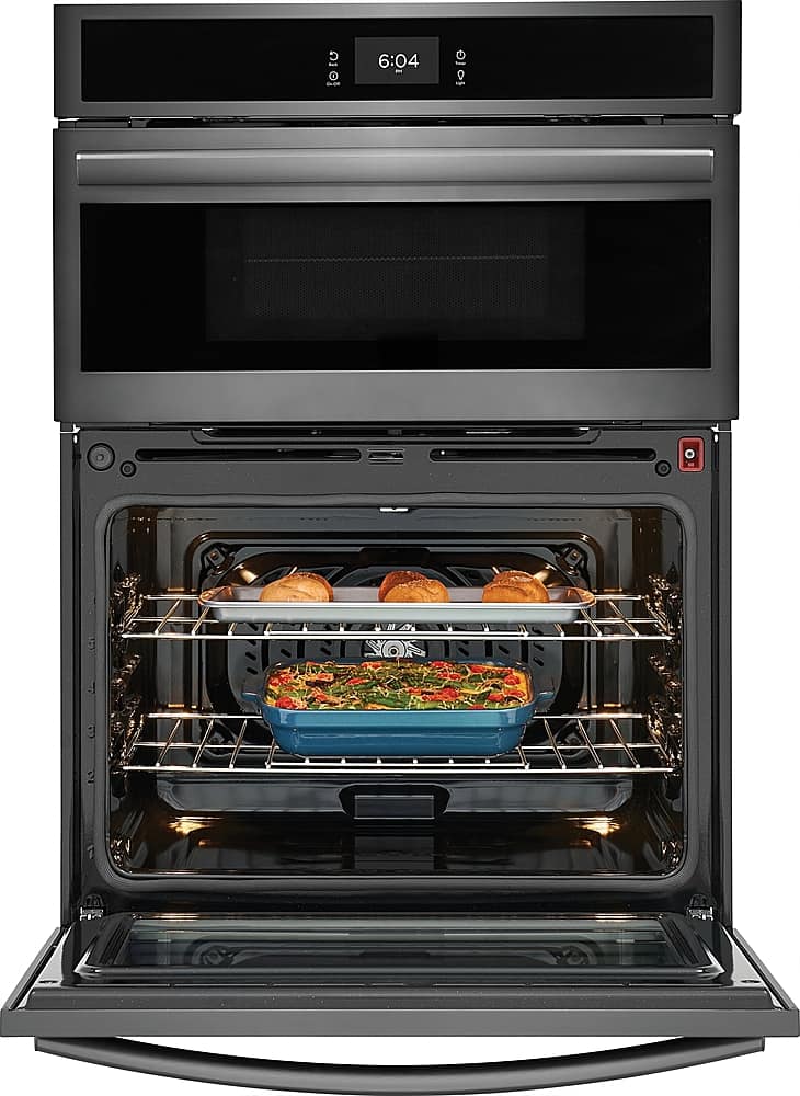 Alt View 16. Frigidaire - Gallery 30" Built-in Electric Wall Oven/Microwave Combination - Black Stainless Steel.