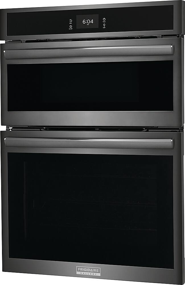 Left. Frigidaire - Gallery 30" Built-in Electric Wall Oven/Microwave Combination - Black Stainless Steel.