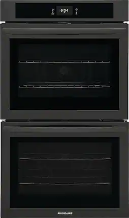 Front. Frigidaire - 30" Built-in Double Electric Wall Oven with Fan Convection - Black.