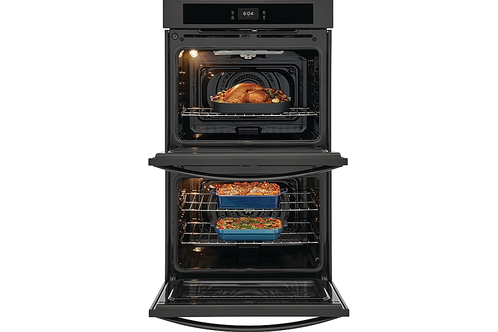 Alt View 11. Frigidaire - 30" Built-in Double Electric Wall Oven with Fan Convection - Black.