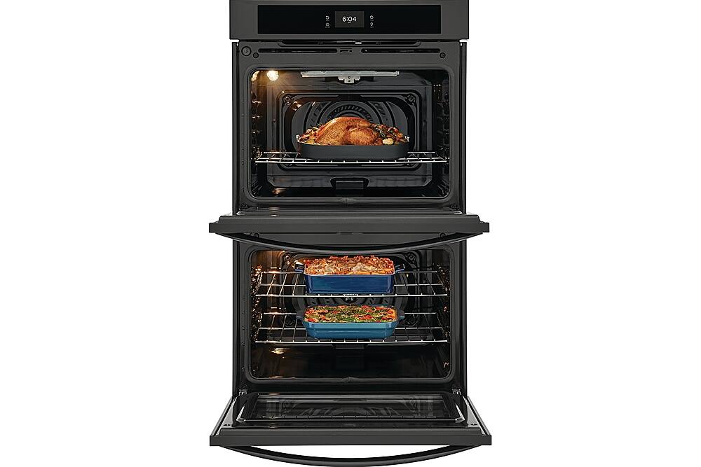 Alt View 11. Frigidaire - 30" Built-in Double Electric Wall Oven with Fan Convection - Black.