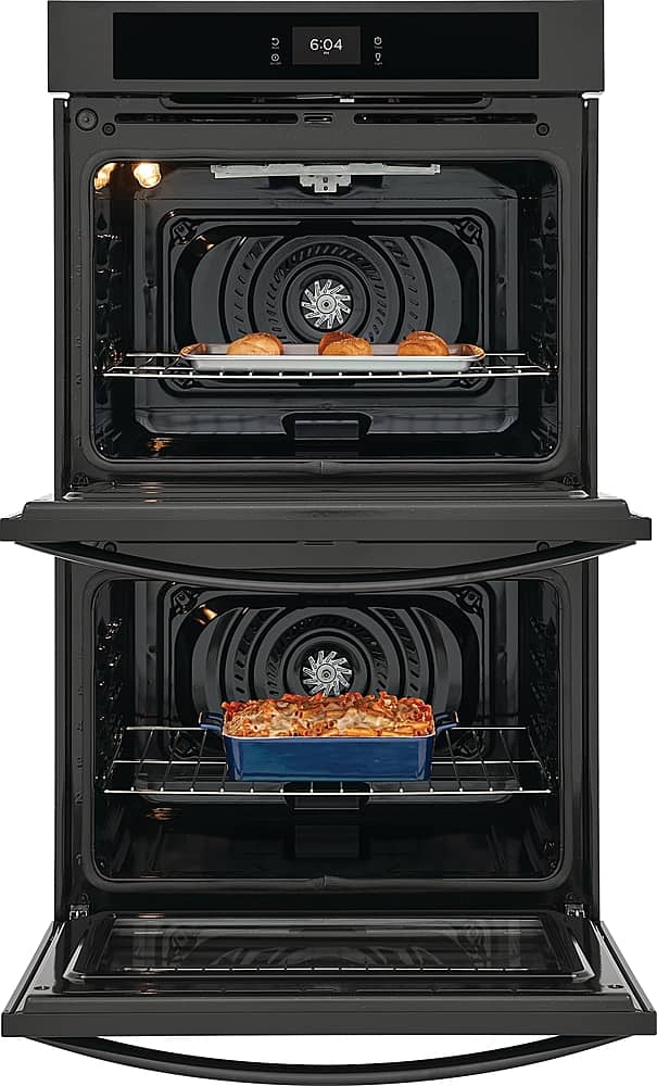 Alt View 2. Frigidaire - 30" Built-in Double Electric Wall Oven with Fan Convection - Black.