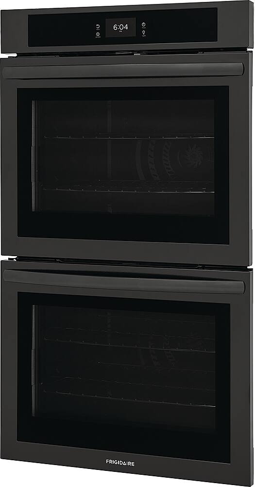 Left. Frigidaire - 30" Built-in Double Electric Wall Oven with Fan Convection - Black.