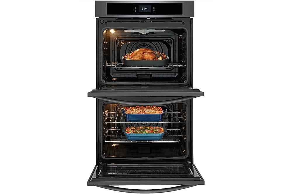 Alt View 11. Frigidaire - 30" Built-in Double Electric Wall Oven with Fan Convection - Black Stainless Steel.