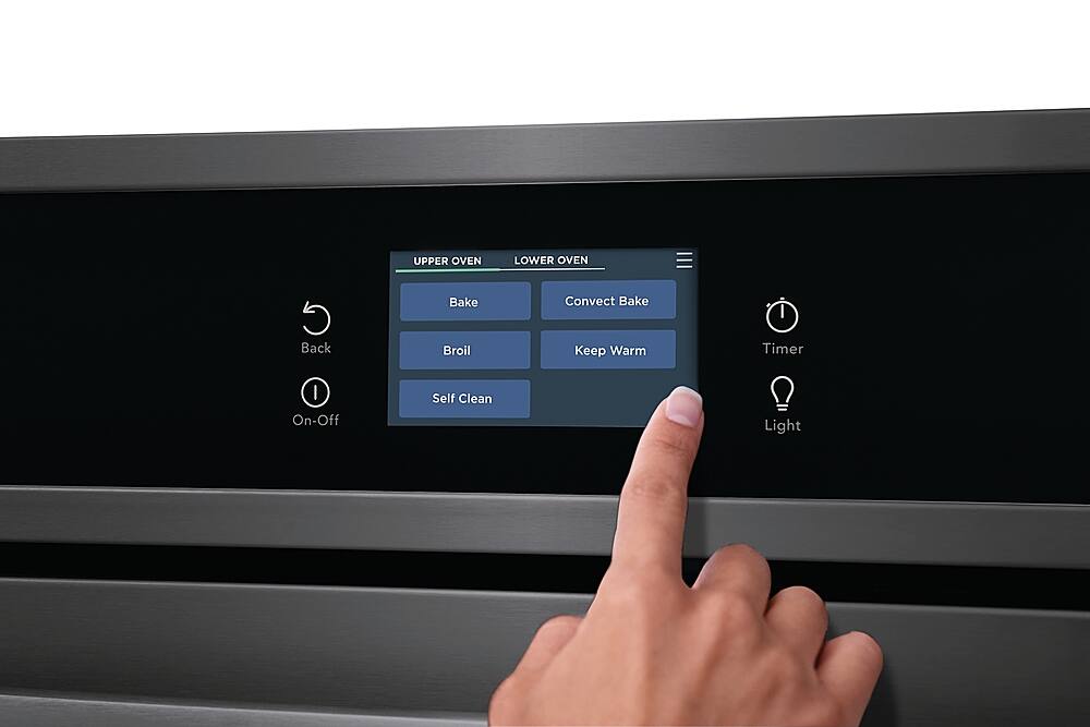 Alt View 12. Frigidaire - 30" Built-in Double Electric Wall Oven with Fan Convection - Black Stainless Steel.