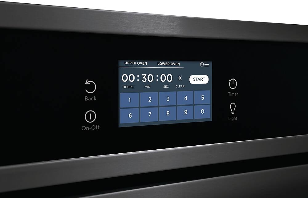 Alt View 14. Frigidaire - 30" Built-in Double Electric Wall Oven with Fan Convection - Black Stainless Steel.