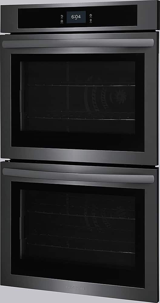 Left. Frigidaire - 30" Built-in Double Electric Wall Oven with Fan Convection - Black Stainless Steel.