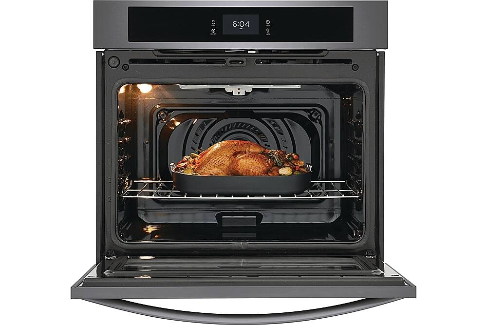 Alt View 15. Frigidaire - 30" Built-in Single Electric Wall Oven with Fan Convection - Black Stainless Steel.