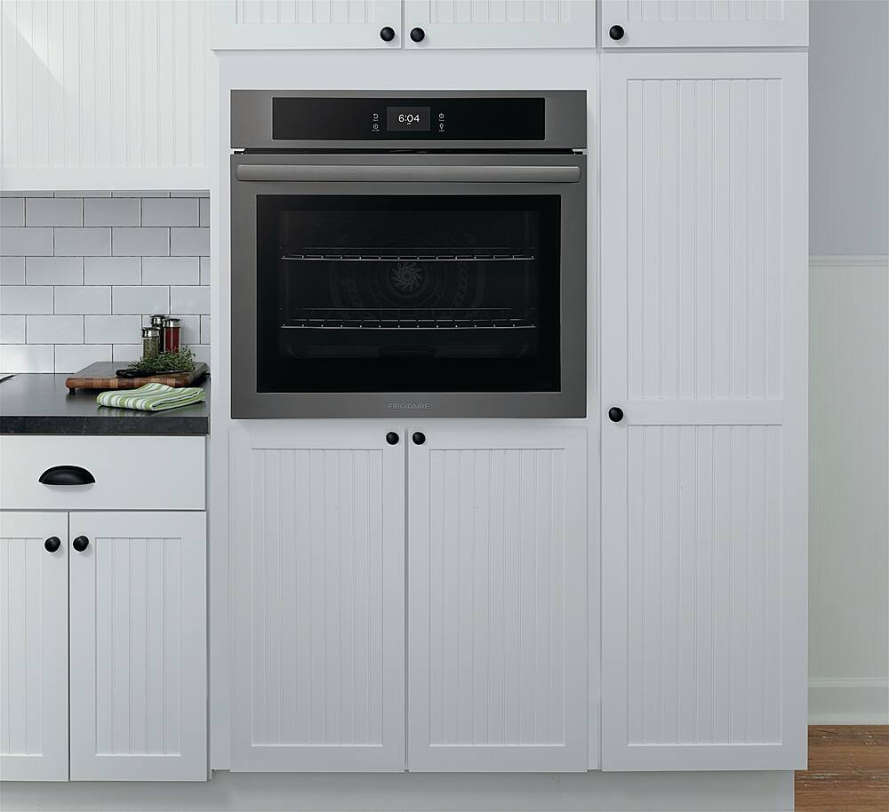 Alt View 18. Frigidaire - 30" Built-in Single Electric Wall Oven with Fan Convection - Black Stainless Steel.