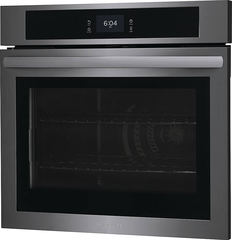 Left. Frigidaire - 30" Built-in Single Electric Wall Oven with Fan Convection - Black Stainless Steel.