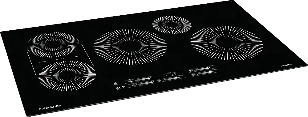 Angle. Frigidaire - 36" Built-in Induction Electric Cooktop - Black.