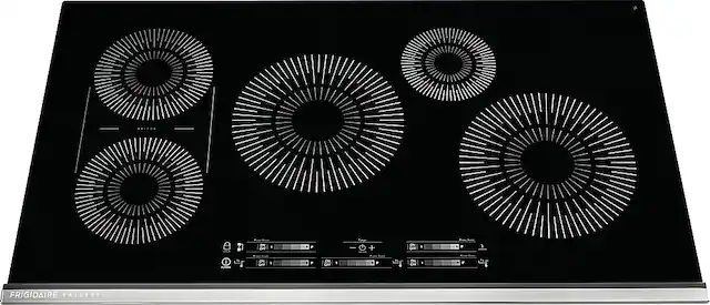 Front. Frigidaire - 36" Built-in Induction Electric Cooktop - Black.
