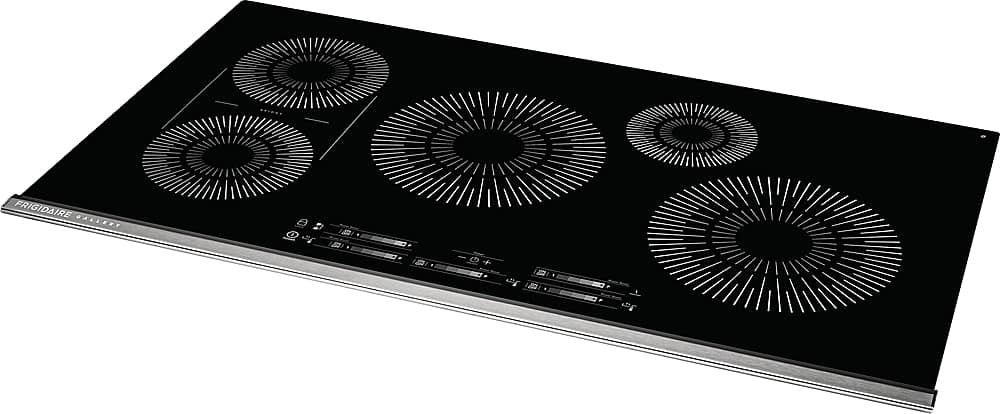 Left. Frigidaire - 36" Built-in Induction Electric Cooktop - Black.
