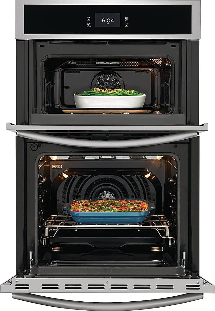 Alt View 14. Frigidaire - 27" Built-in Electric Wall Oven/Microwave Combination - Stainless Steel.