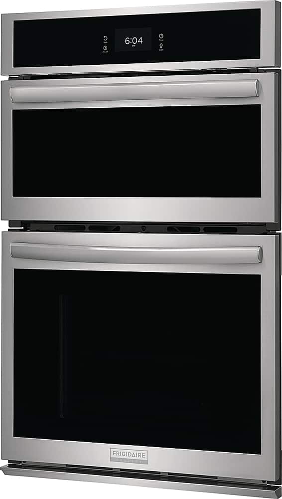 Left. Frigidaire - 27" Built-in Electric Wall Oven/Microwave Combination - Stainless Steel.