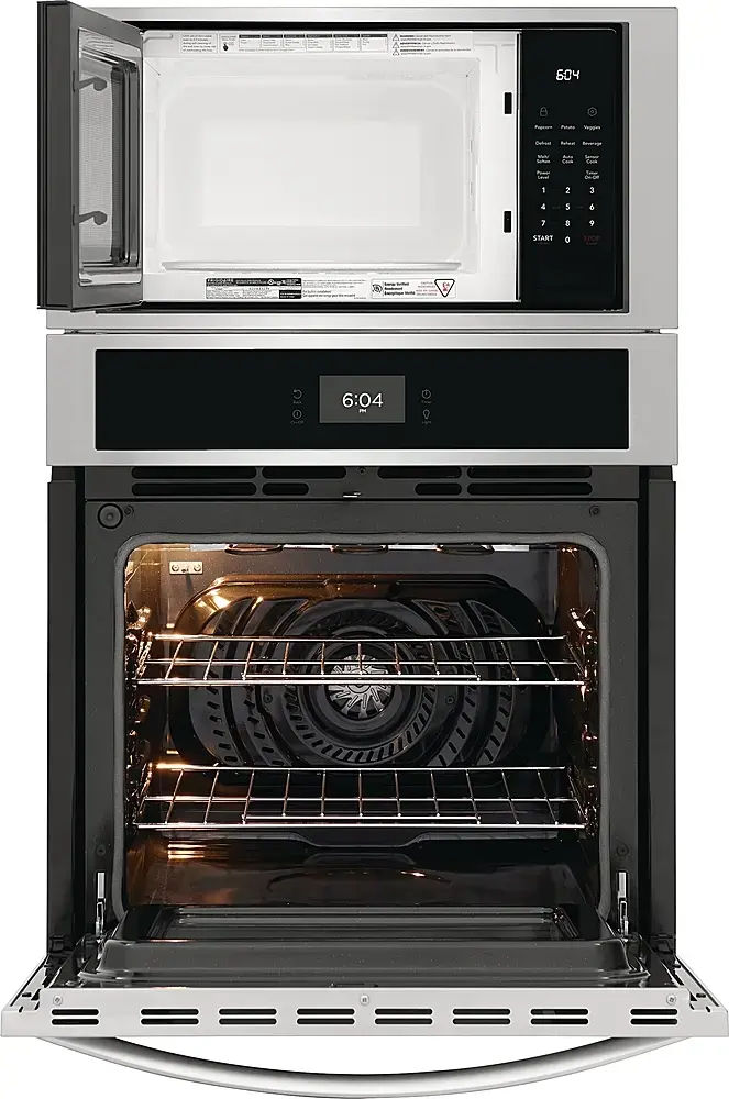 Alt View 12. Frigidaire - 27" Built-in Electric Wall Oven/Microwave Combination - Stainless Steel.