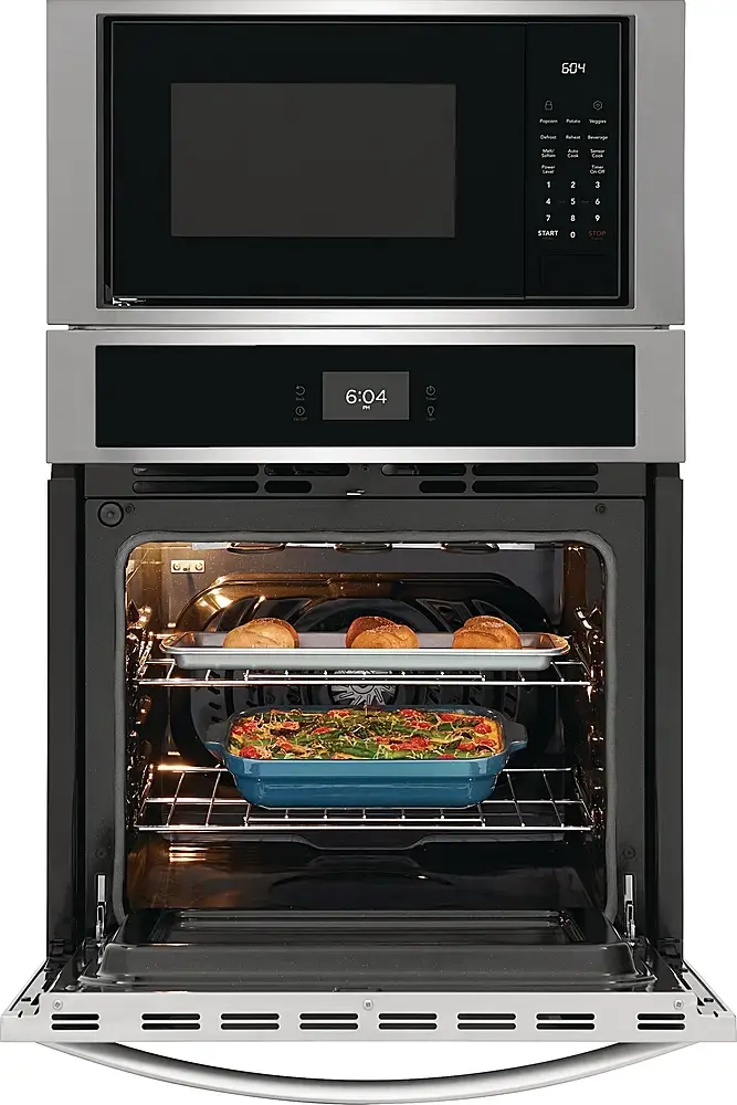 Alt View 15. Frigidaire - 27" Built-in Electric Wall Oven/Microwave Combination - Stainless Steel.