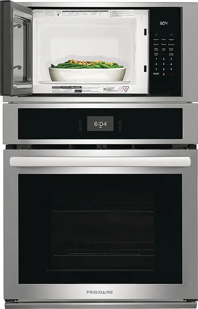 Alt View 16. Frigidaire - 27" Built-in Electric Wall Oven/Microwave Combination - Stainless Steel.