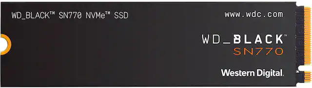 Front. WD - BLACK SN770 1TB Internal SSD PCIe Gen 4 x4 - Black.