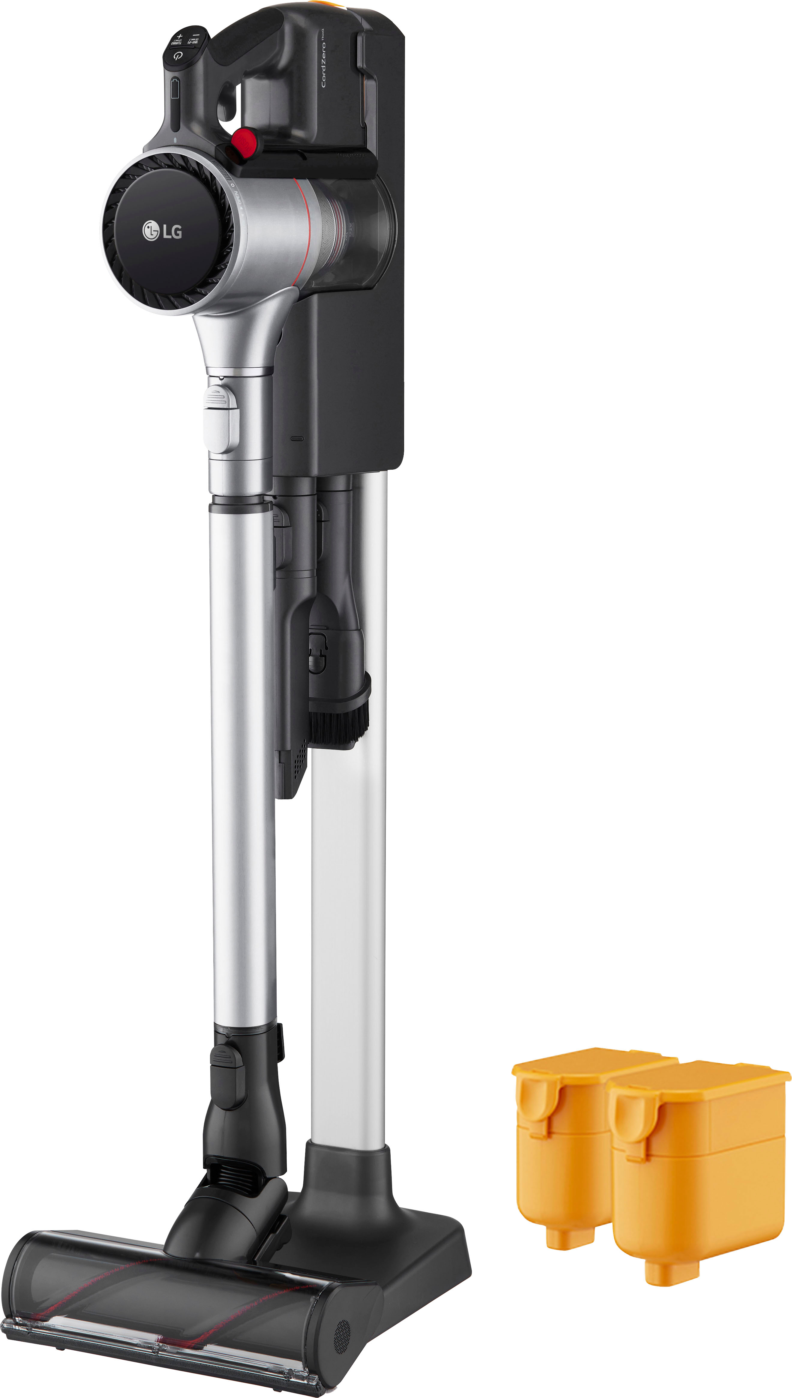 LG - CordZero Cordless Stick Vacuum with ThinQ - Matte Silver