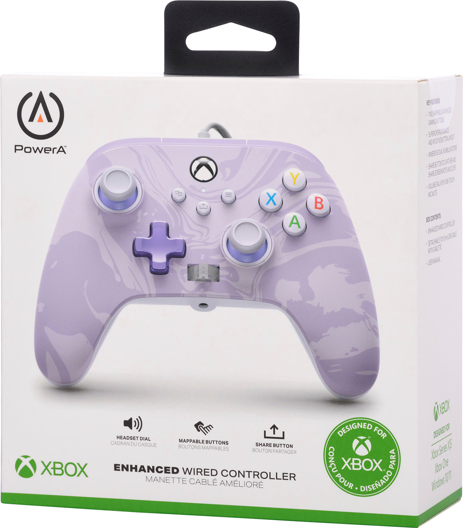PowerA Enhanced Wired Controller for Xbox Series X|S Lavender Swirl  XBGP0001-01 - Best Buy