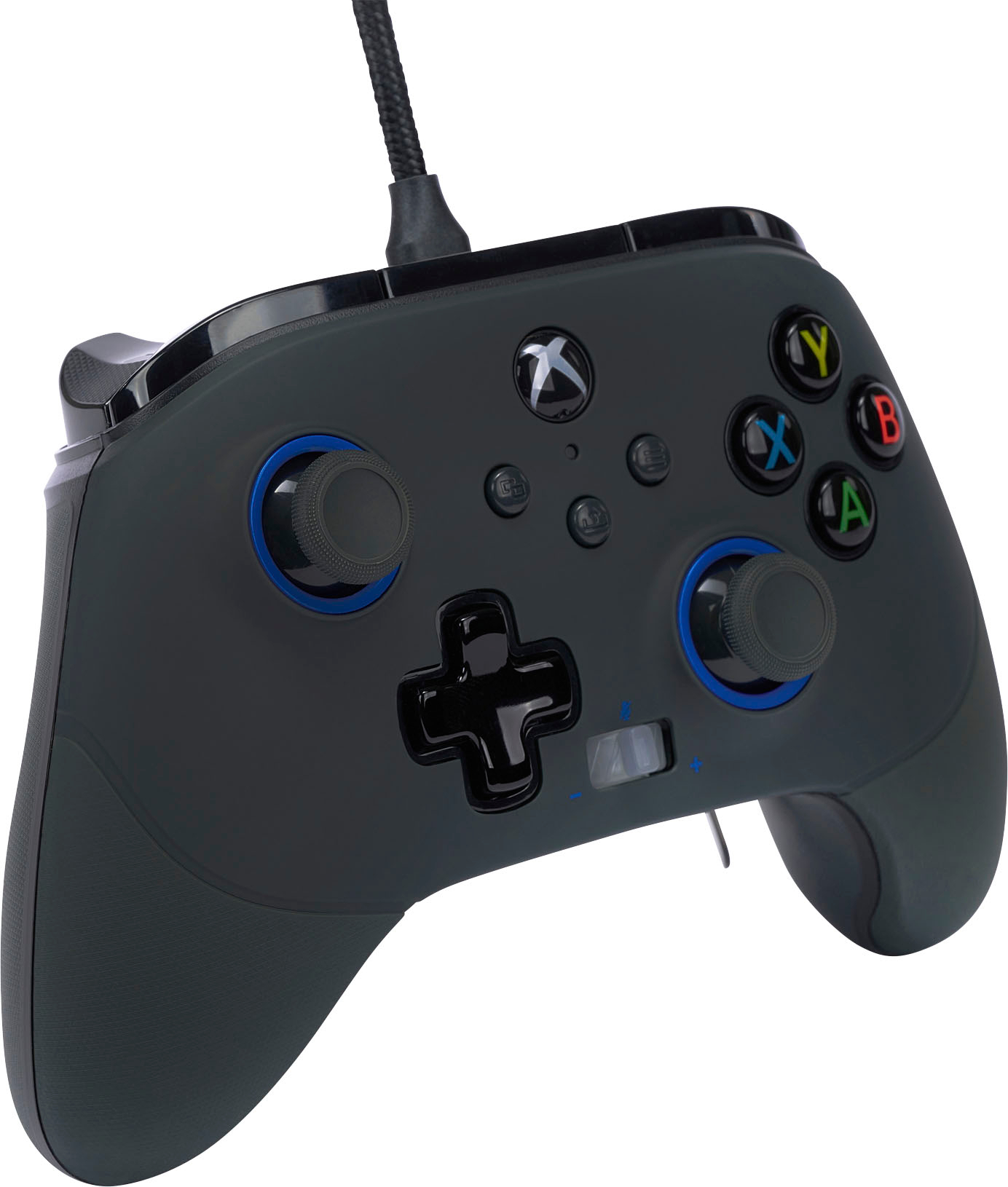 Angle View: PowerA - Exclusive FUSION Pro 2 Wired Controller for Xbox Series X|S - Midnight Shadow