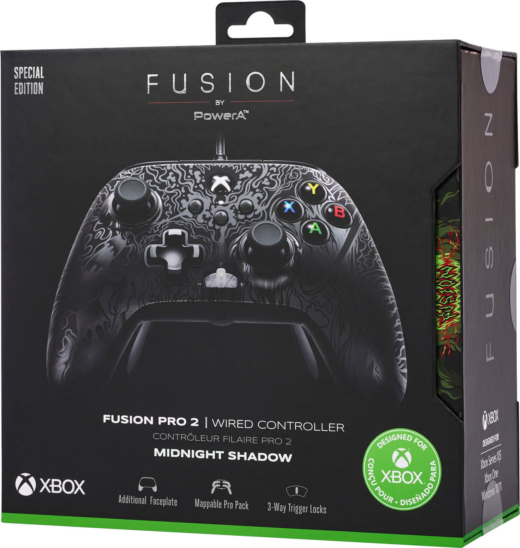 Alt View 18. PowerA - Exclusive FUSION Pro 2 Wired Controller for Xbox Series X|S - Midnight Shadow.