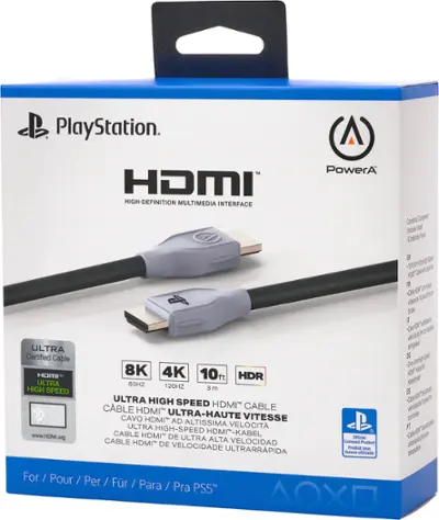 PowerA - Ultra High Speed HDMI 2.1 Cable for PS5 - White