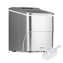 60Lb/Day Self Cleaning Countertop Ice Maker with 2 Ways Water Refill