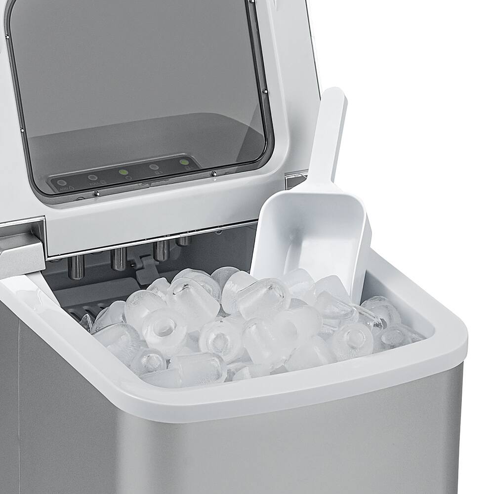 Alt View 13. NewAir - 26 lbs. Countertop Ice Maker - Matte Silver.