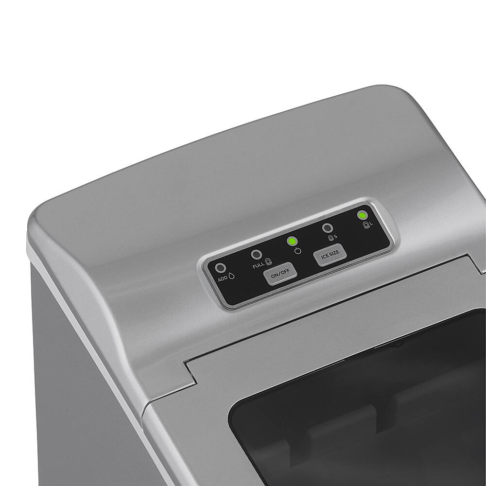 Alt View 18. NewAir - 26 lbs. Countertop Ice Maker - Matte Silver.