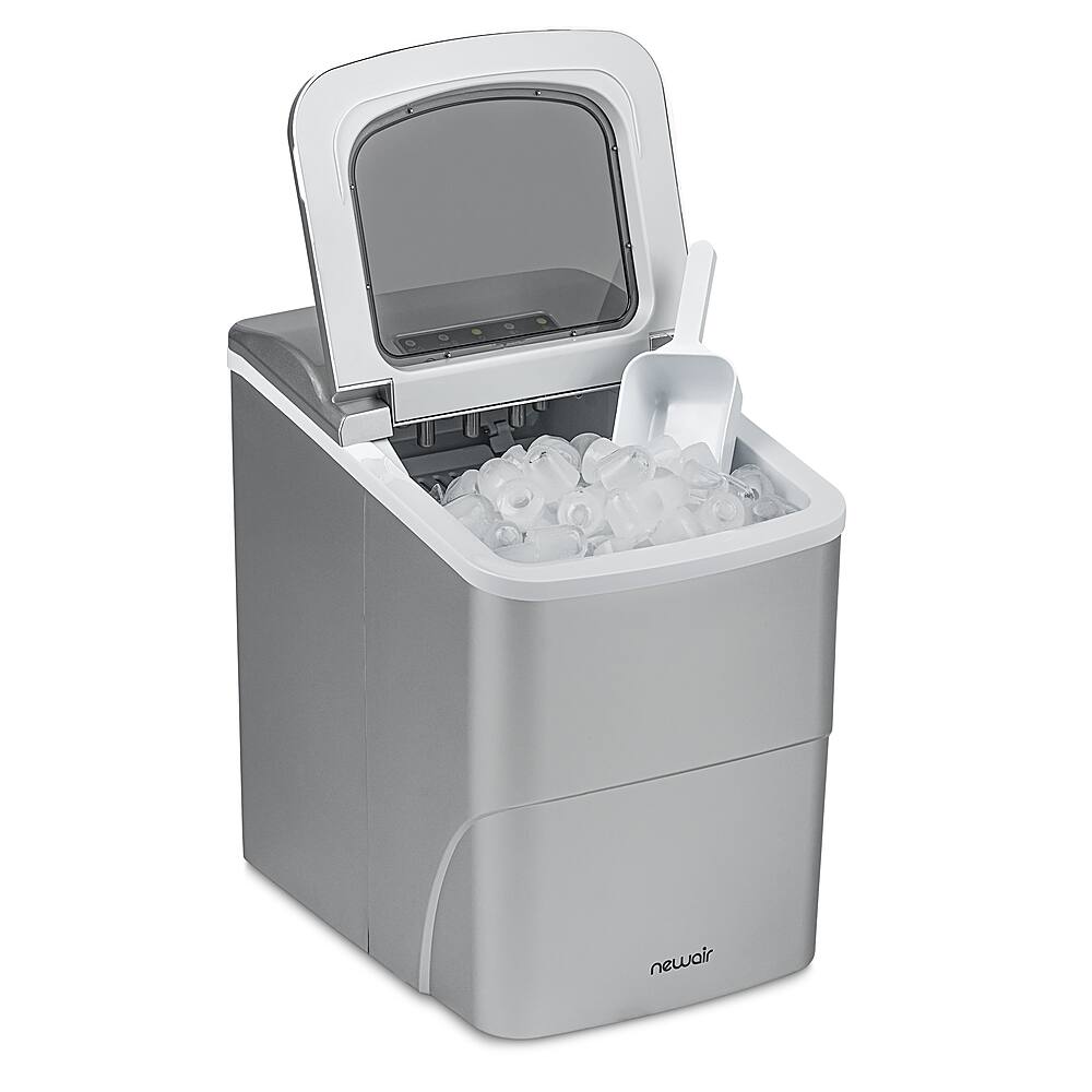 Alt View 19. NewAir - 26 lbs. Countertop Ice Maker - Matte Silver.