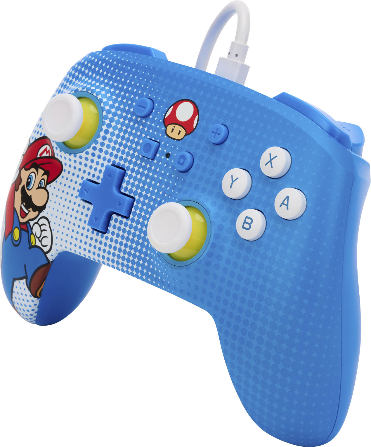 Left View: PowerA - Enhanced Wired Controller for Nintendo Switch - Mario Pop Art