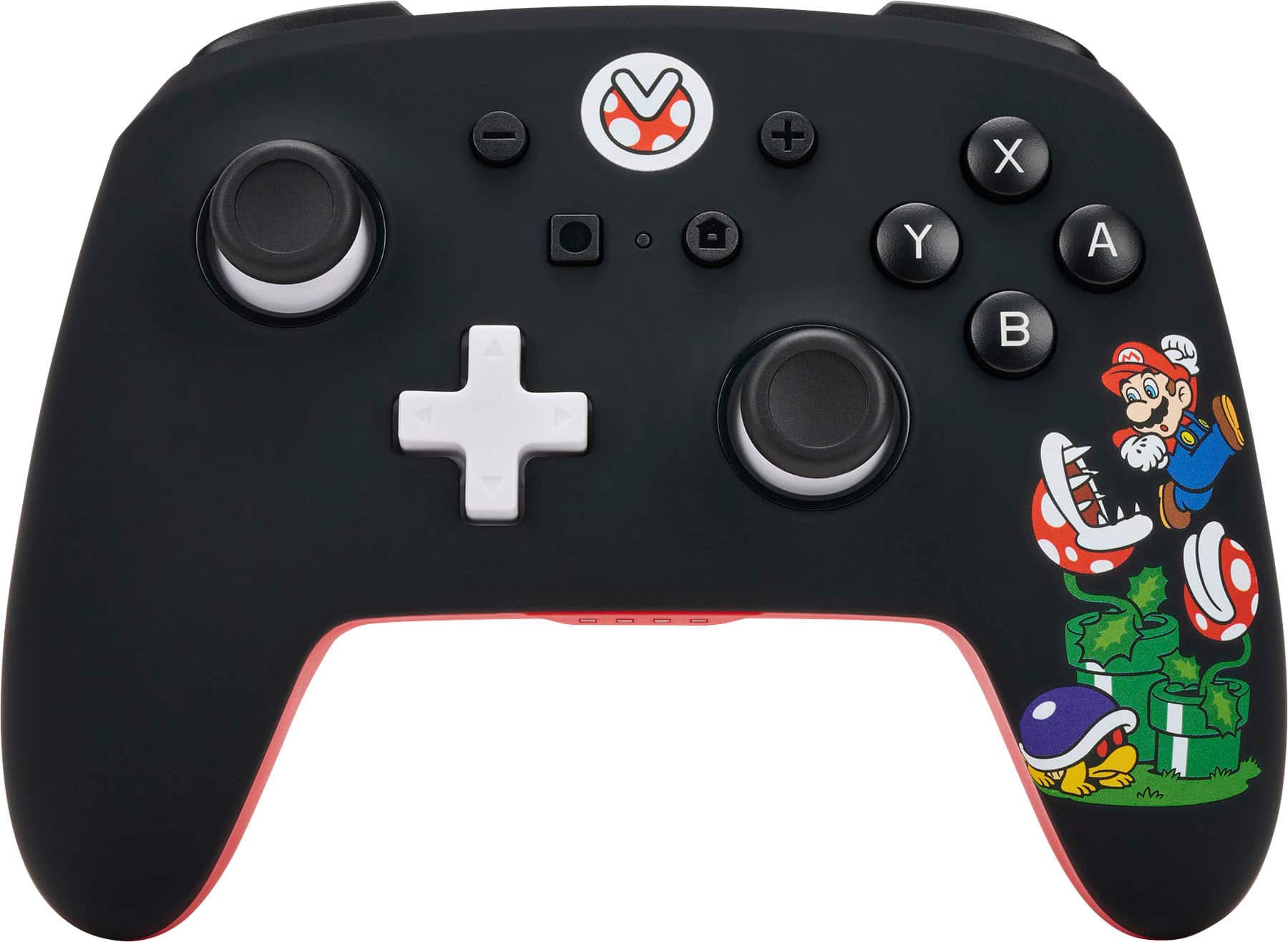 Front. PowerA - Enhanced Wireless Controller for Nintendo Switch - Mario Mayhem.