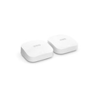 eero - Pro 6E AXE5400 Tri-Band Mesh Wi-Fi 6E System (2-pack) - White - Front_Zoom