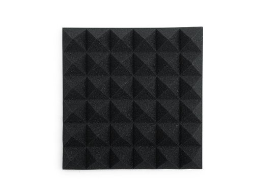 Acoustic Foam Sound Absorption Panels - Red and Black (12 Pieces)