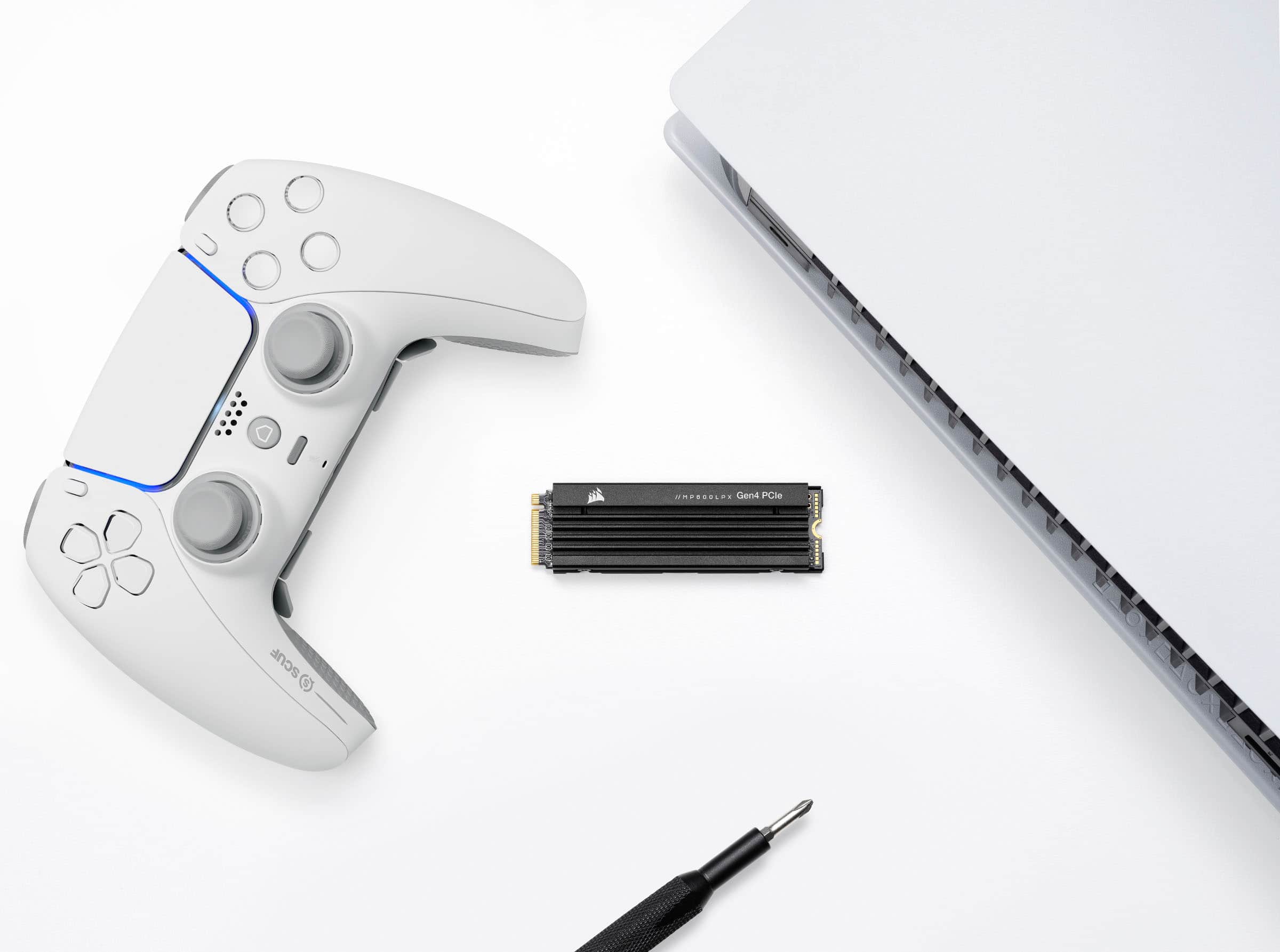 Alt View 22. CORSAIR - MP600 PRO LPX 2TB Internal SSD PCIe Gen 4 x4 NVMe with Heatsink for PS5 - Black.