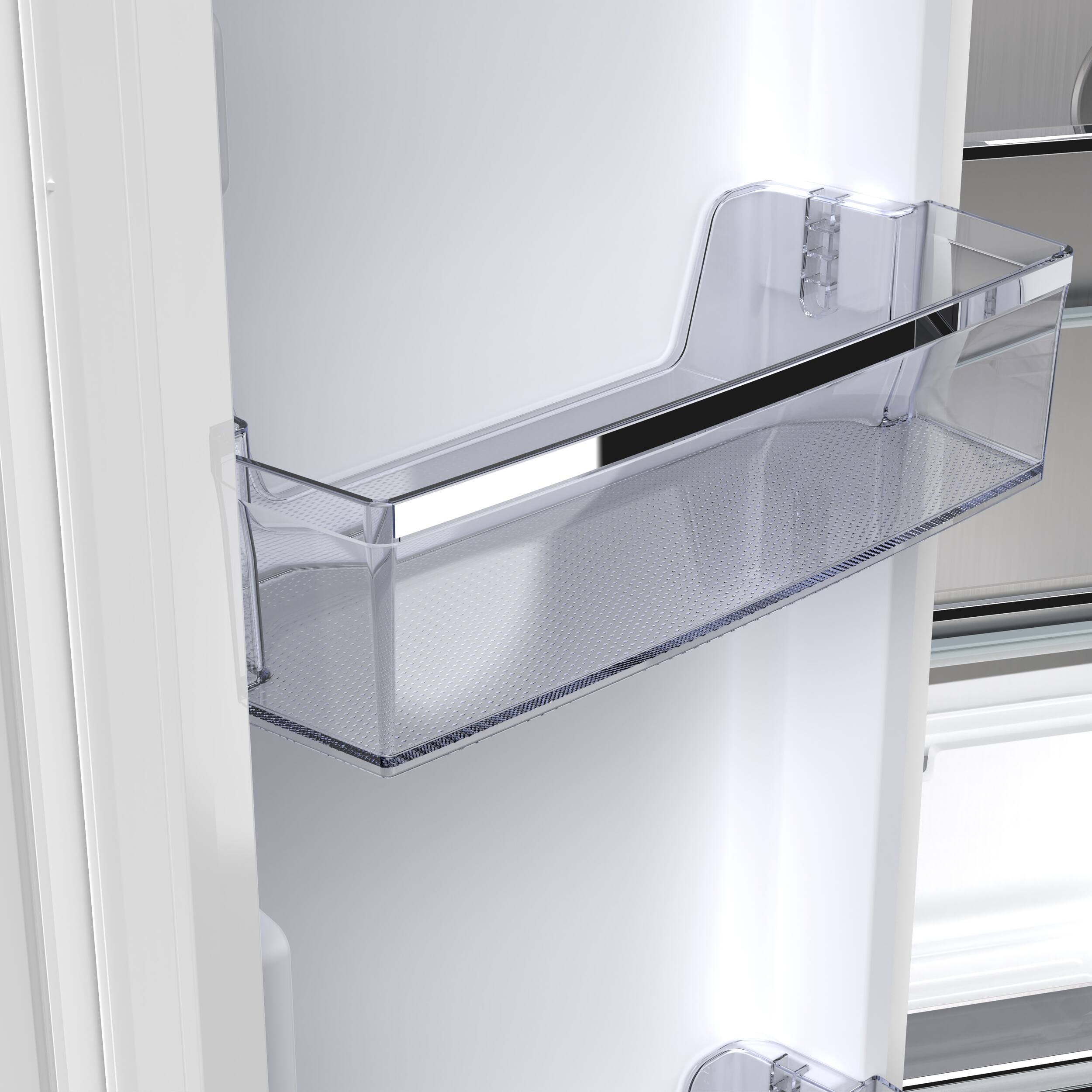 Alt View 7. Forno Appliances - Luigi 18 Cu. Ft. French Door Refrigerator with Antique Brass Handles - White.