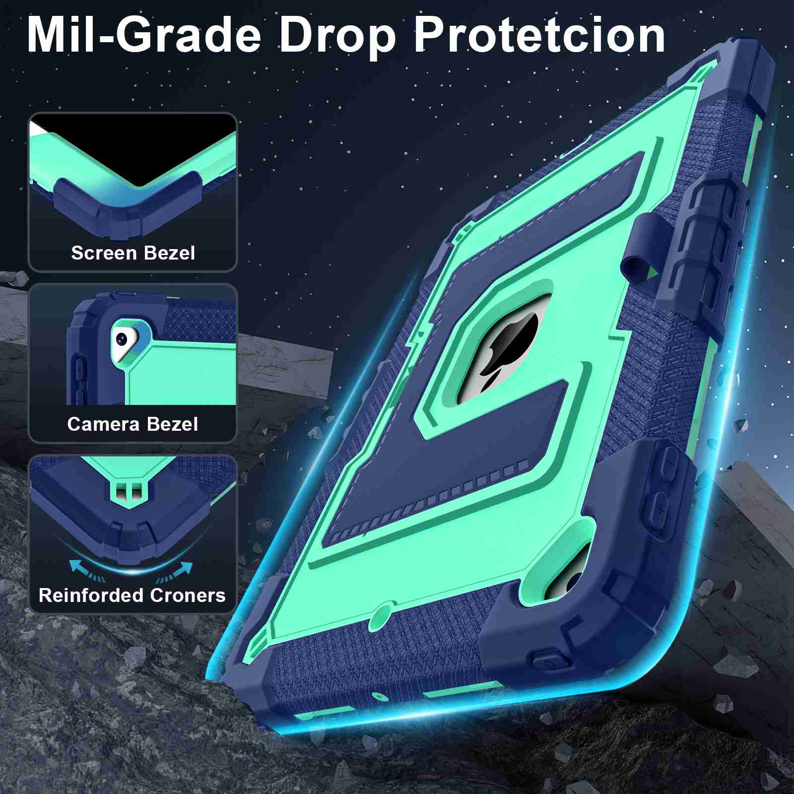 Mil-Grade Drop Protection

Screen Bezel

Camera Bezel

Reinforced Corners