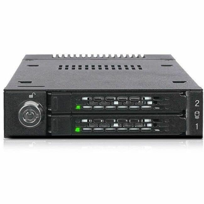 Icy Dock - ToughArmor MB834M2K-B Drive Enclosure for 3.5" M.2, PCI Express NVMe - Mini-SAS HD Host Interface Internal